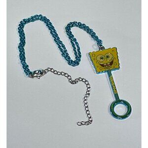 SpongeBob Squarepants 2009 Viacom Metal Bubble Wand Necklace